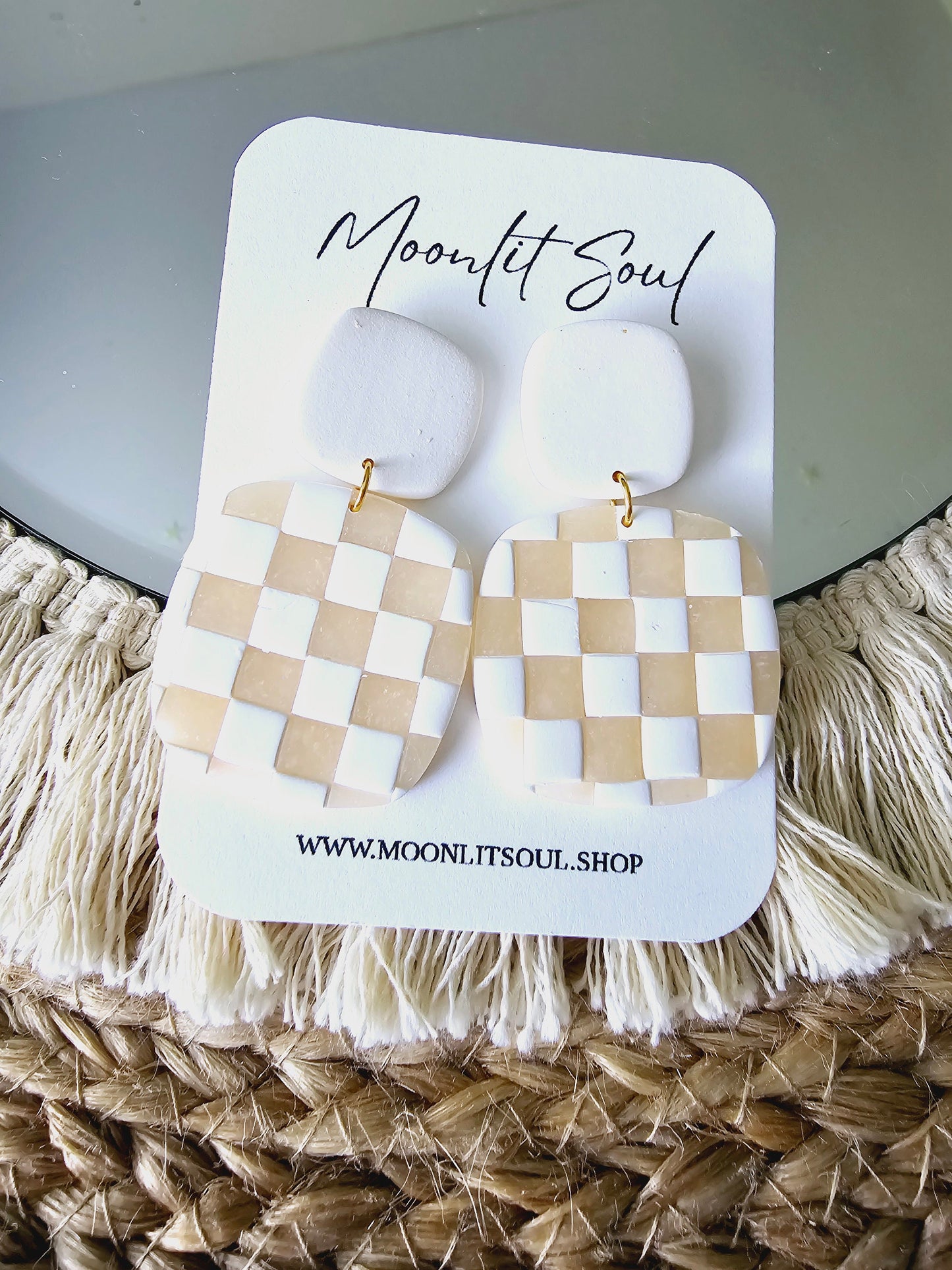 Square Checkered Dangles